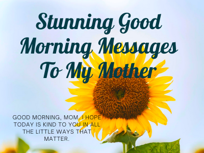 60+ Stunning Good Morning Messages To My Mother